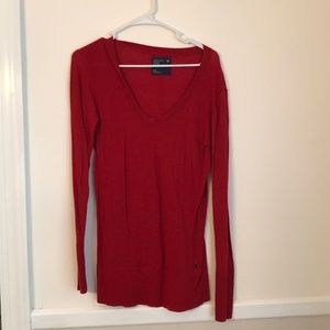American Eagle red long sleeve sweater
